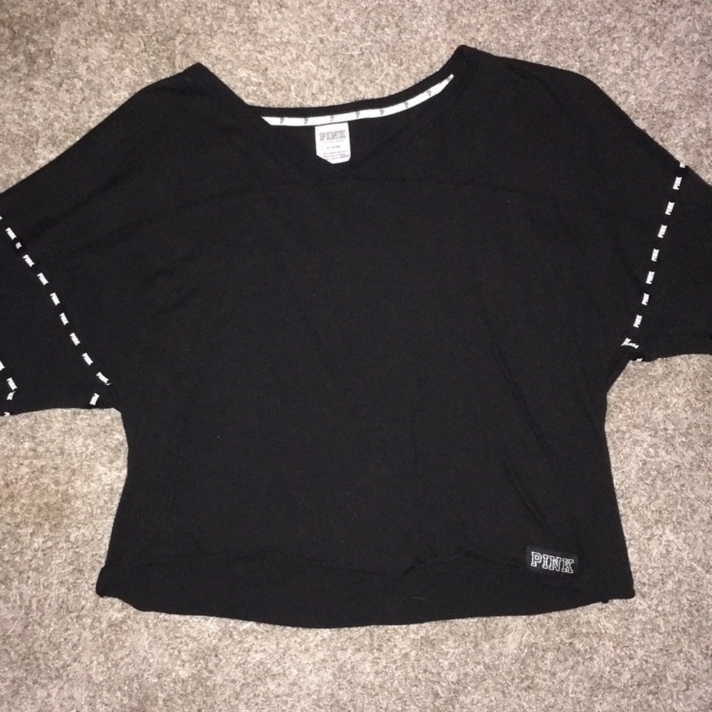 Vs PINK Black Cropped Jersey